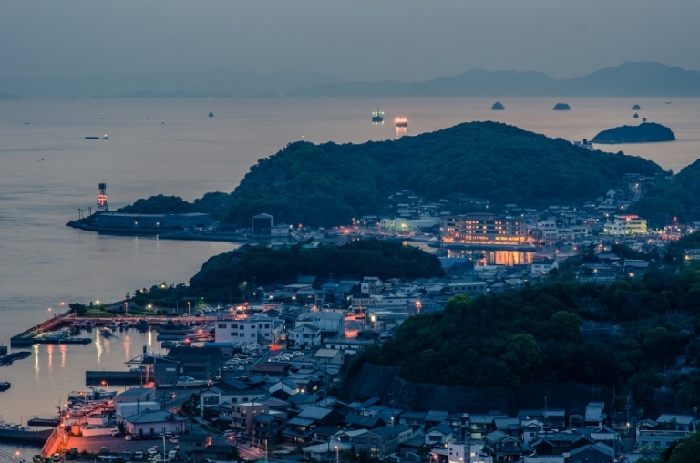 Shimotsui at dusk