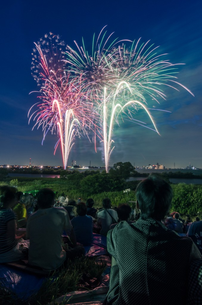 photo of people watching fireworks