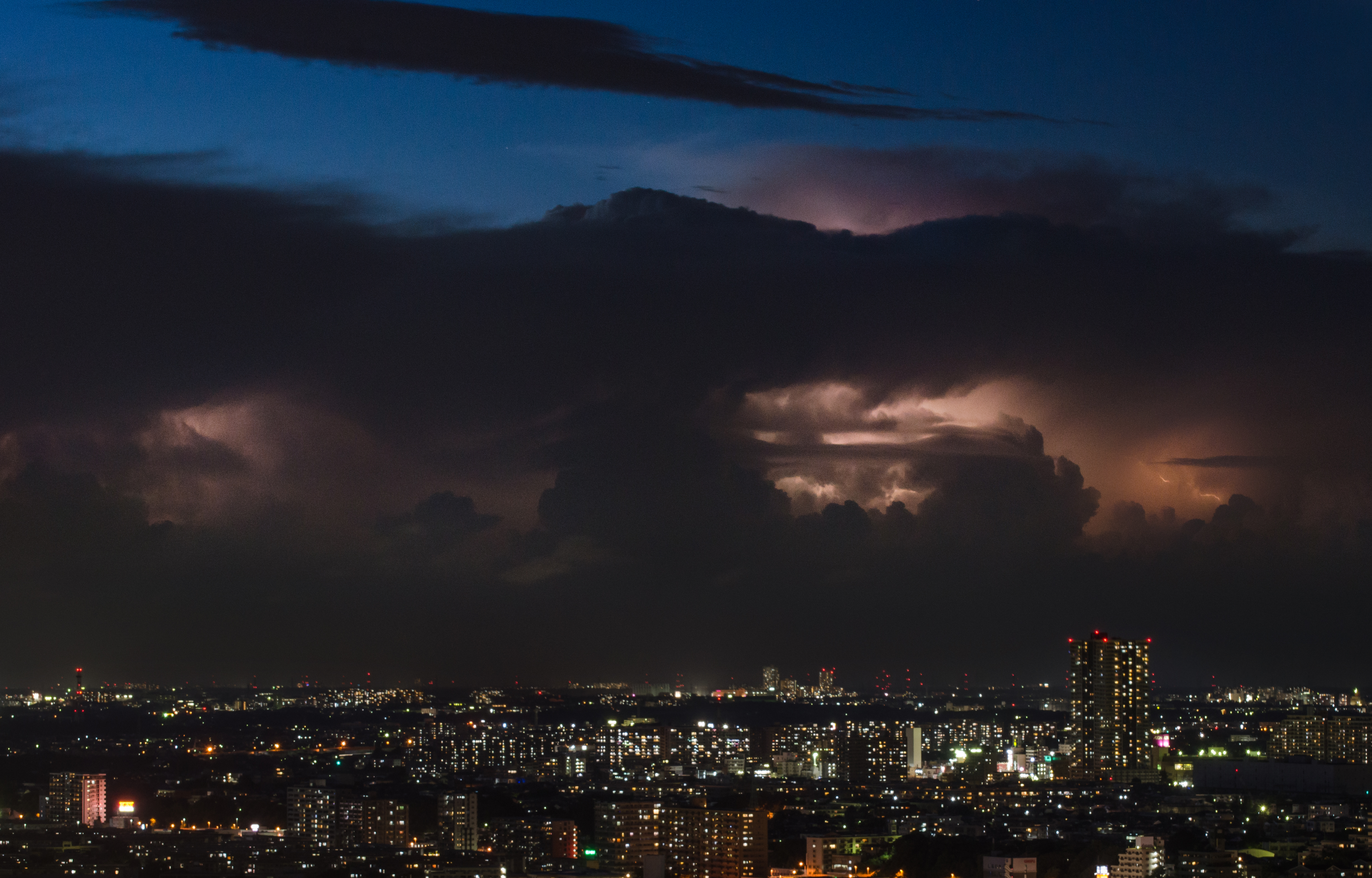 Photo of storms over Japan