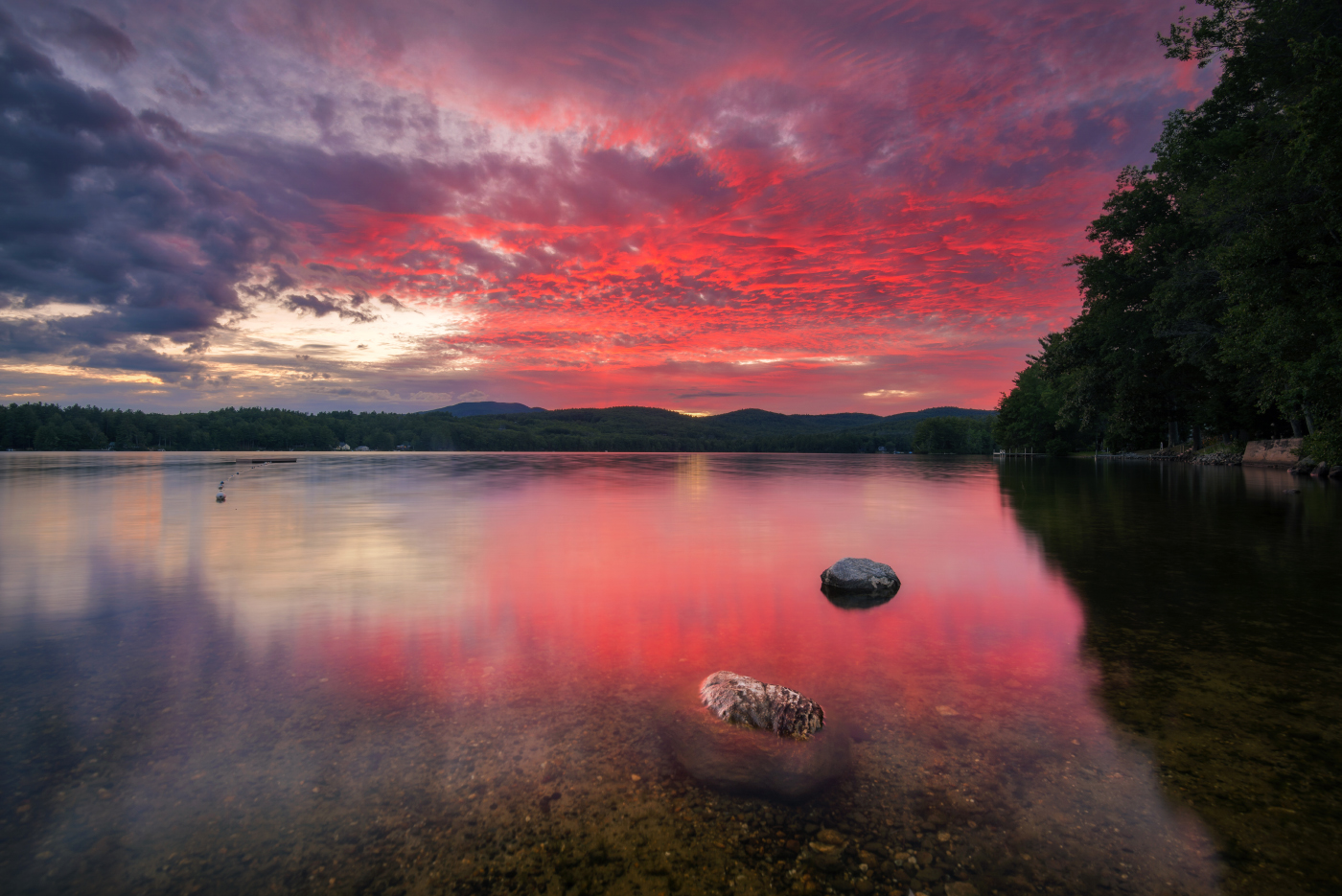 Sunset on Highland Lake New Hampshire